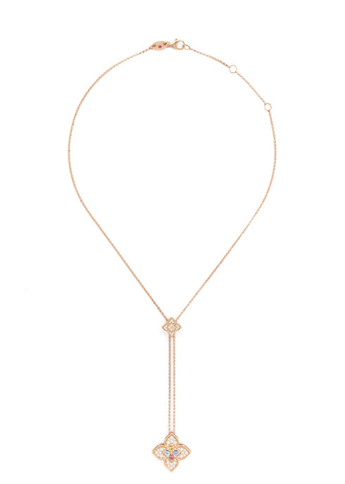Collar multipiedra Princesa Veneciana en oro rosa de 18 quilates